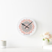 Mandala Wall Clock - Arabesque Art Runde Wanduhr (Zuhause)