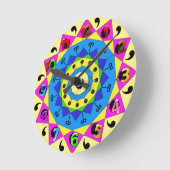Mandala Wall Clock Runde Wanduhr (Winkel)