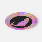 Mandala warm Chalk Sketch Pappteller (Schrägansicht)