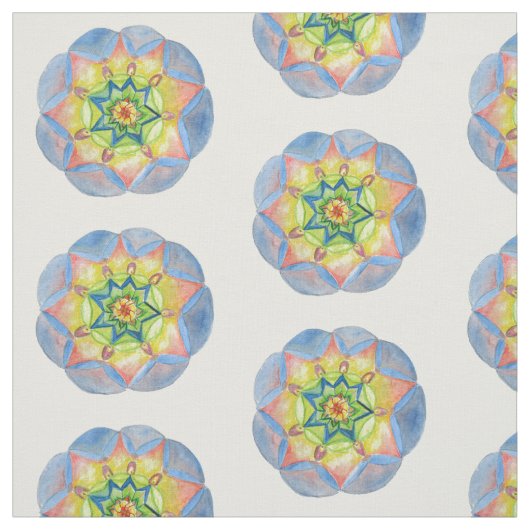 Mandala Watercolor Baumwolle (56" Breite) Stoff (Muster)