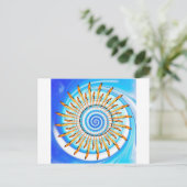 Mandala Waterwave Postkarte (Stehend Vorderseite)