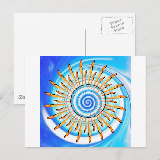 Mandala Waterwave Postkarte (Vorne/Hinten)