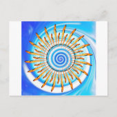 Mandala Waterwave Postkarte (Vorderseite)