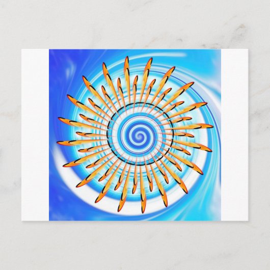 Mandala Waterwave Postkarte (Vorderseite)