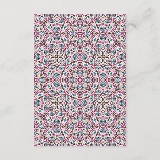 Mandala Wedding Begleitkarte (Rückseite)