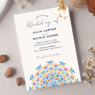 Mandala Wedding Country Culture Wappen Einladung