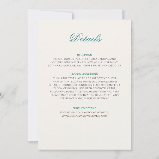 Mandala Wedding Einladung (Rückseite)