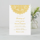 Mandala Wedding Folieneinladung (Stehend vorne)