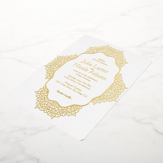 Mandala Wedding Folieneinladung (Gedreht)