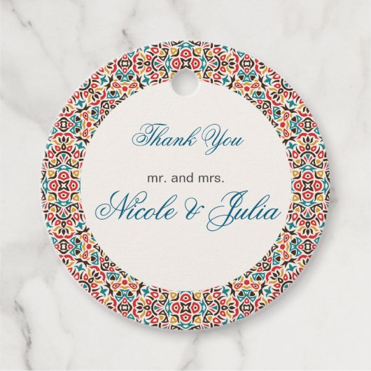 Mandala Wedding Geschenkanhänger (Vorderseite)