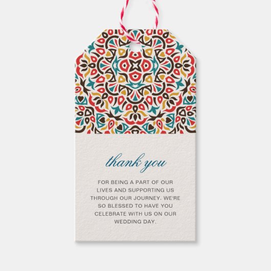 Mandala Wedding Geschenkanhänger (Vorderseite)