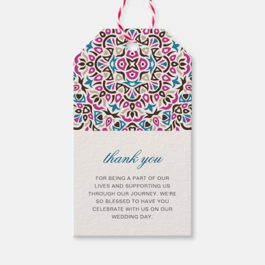 Mandala Wedding Geschenkanhänger (Vorderseite)