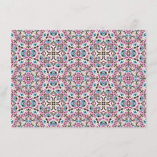 Mandala Wedding Menükarte (Rückseite)