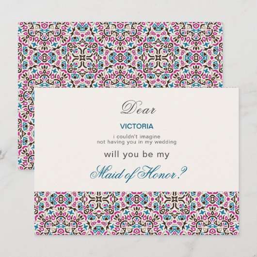 Mandala Wedding Menükarte (Vorne/Hinten)