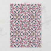 Mandala Wedding Menükarte (Rückseite)