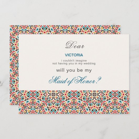 Mandala Wedding Menükarte (Vorne/Hinten)