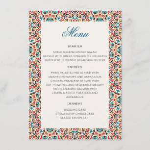 Mandala Wedding Menükarte