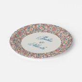 Mandala Wedding Pappteller (Schrägansicht)