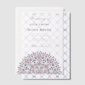 Mandala Wedding Pergament Einladungen (Versetzt (Einladung))