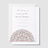 Mandala Wedding Pergament Einladungen (Versetzt)