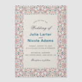 Mandala Wedding Pergament Einladungen (Vorderseite)