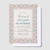 Mandala Wedding Pergament Einladungen (Versetzt)