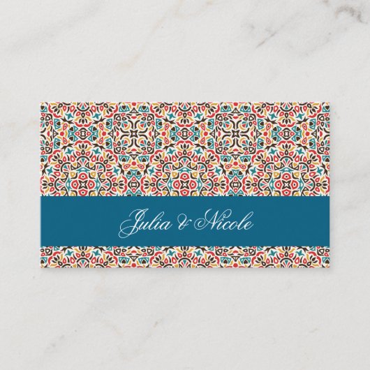 Mandala Wedding Platzkarte (Vorderseite)