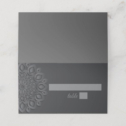 Mandala Wedding Platzkarte (Außenseite Aufgefaltet)