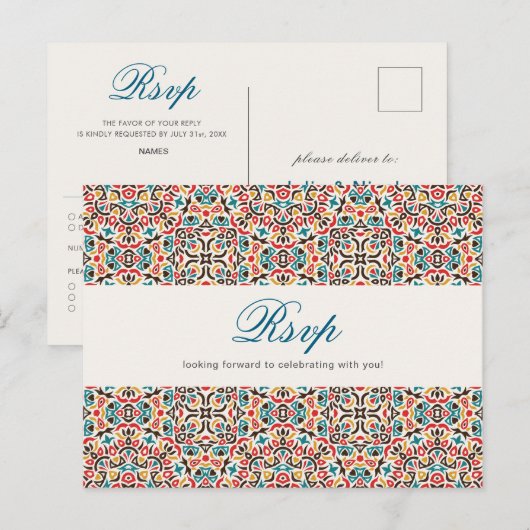 Mandala Wedding Postkarte (Vorne/Hinten)