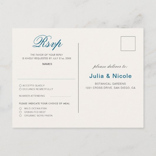 Mandala Wedding Postkarte (Rückseite)