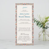 Mandala Wedding Programm (Stehend Vorderseite)