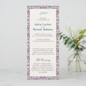 Mandala Wedding Programm (Stehend Vorderseite)