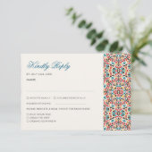 Mandala Wedding RSVP Karte (Stehend Vorderseite)