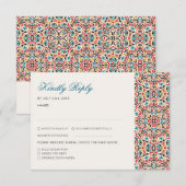 Mandala Wedding RSVP Karte (Vorne/Hinten)