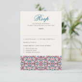 Mandala Wedding RSVP Karte (Stehend Vorderseite)