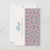 Mandala Wedding RSVP Karte (Rückseite)