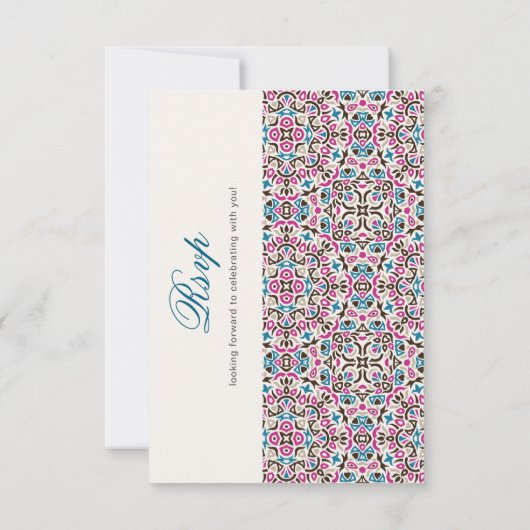 Mandala Wedding RSVP Karte (Rückseite)