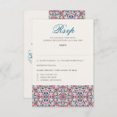 Mandala Wedding RSVP Karte (Vorne/Hinten)