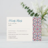 Mandala Wedding RSVP Karte (Stehend Vorderseite)
