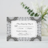 Mandala Wedding RSVP Karte (Stehend Vorderseite)