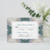 Mandala Wedding RSVP Karte (Stehend Vorderseite)