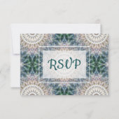 Mandala Wedding RSVP Karte (Rückseite)