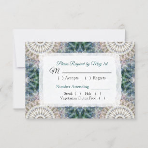 Mandala Wedding RSVP Karte