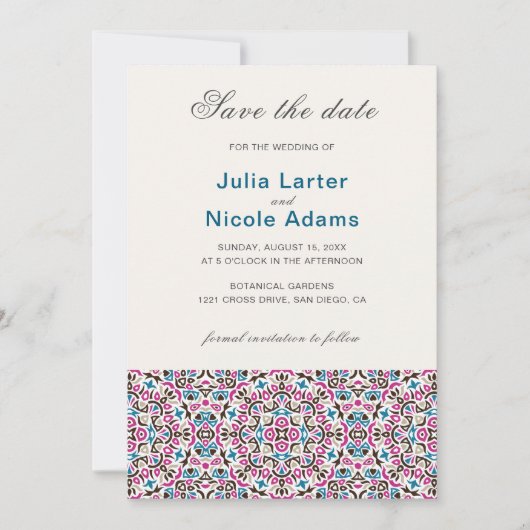 Mandala Wedding Save The Date (Vorderseite)