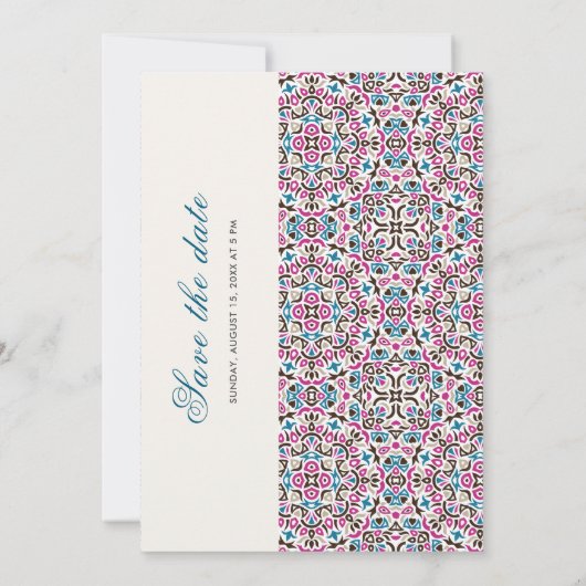 Mandala Wedding Save The Date (Rückseite)