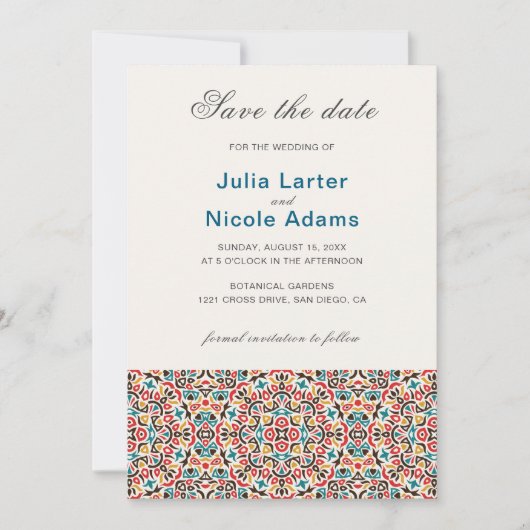 Mandala Wedding Save The Date (Vorderseite)