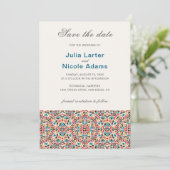 Mandala Wedding Save The Date (Stehend Vorderseite)