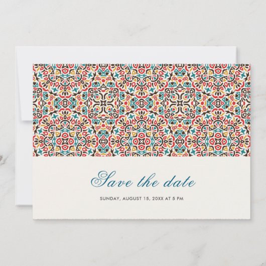 Mandala Wedding Save The Date (Rückseite)