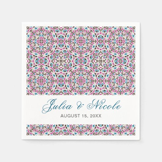 Mandala Wedding Serviette (Vorderseite)