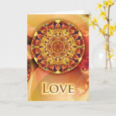 Mandala Weihnachtskarte mit Rundum-Angebot Karte (Gelbe Blume)